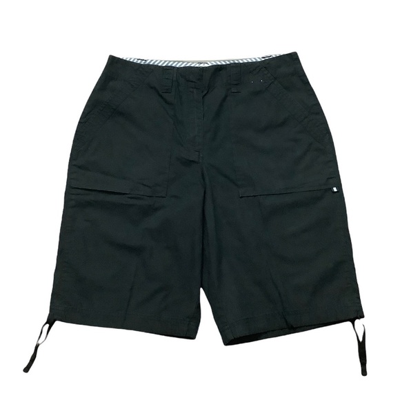 Women's Van Heusen 8 M Medium Shorts Black Bermuda Chino Khakis Cotton NWOT - Picture 3 of 11